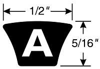 V Belt BX57 Top Width 5/8" Thickness 13/32" Length 60" inch 5-FT Feet Long VBELT 