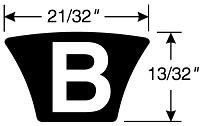 B34 B Section Quality Vee Belt 17X11X34",aka B 34 910 mm Internal Length 