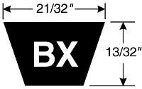 21/32 Width 13/32 Height Gates BX43 Tri-Power Belt 46 Outside Circumference BX Section BX43 Size