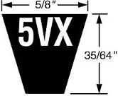 5VX1120 Industrial V belt Notched Cogged Raw edge 5-VX-1120 5VX 1120 5/8 X 112 